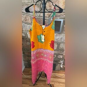 (NWT) Jaded Gypsy Kantha Patchwork Romper | Free Size | Boho Harem Jumpsuit
